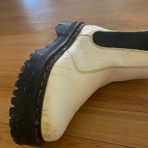 White Dr. Marten Platform Chelsea Boots - Picture 4 of 4